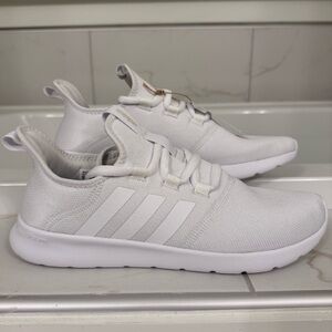 White Adidas Cloudfoam Pure 2.0 Primegreen Tennis Shoes 11